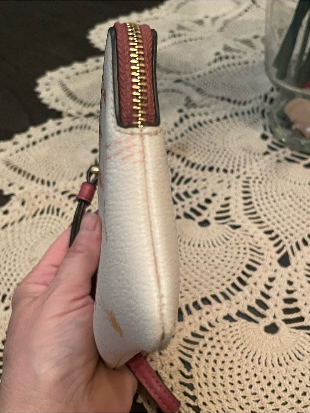 Coach Corner Zip Wristlet features a playful shooting star print - Picture 4 of 7